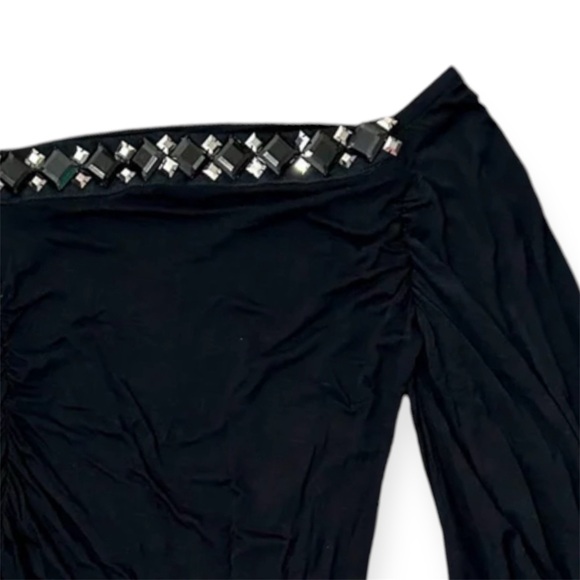 Love Tease / Macy’s Shoulder Cape Sequin Trim Women’s Top Size Medium - Picture 2 of 2